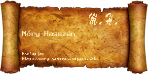 Móry Hasszán névjegykártya